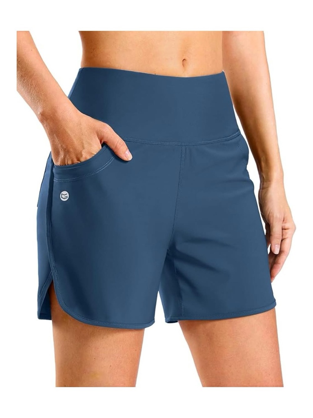 G Gradual Women's Long Swim Board Shorts, High-Waisted, Size S